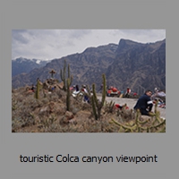 touristic Colca canyon viewpoint